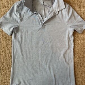 Lululemon Men's Light Blue Polo Shirt